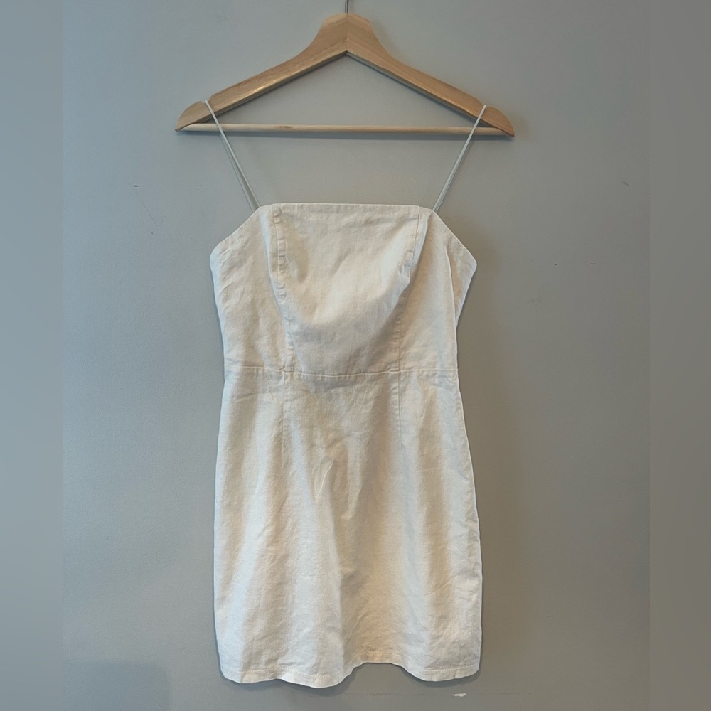 Urban Outfitters Ivory Linen Dress